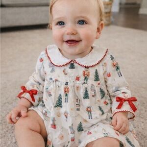 The Oaks Apparel Co. Festive Nutcracker Christmas Baby Dress Size 18 Months